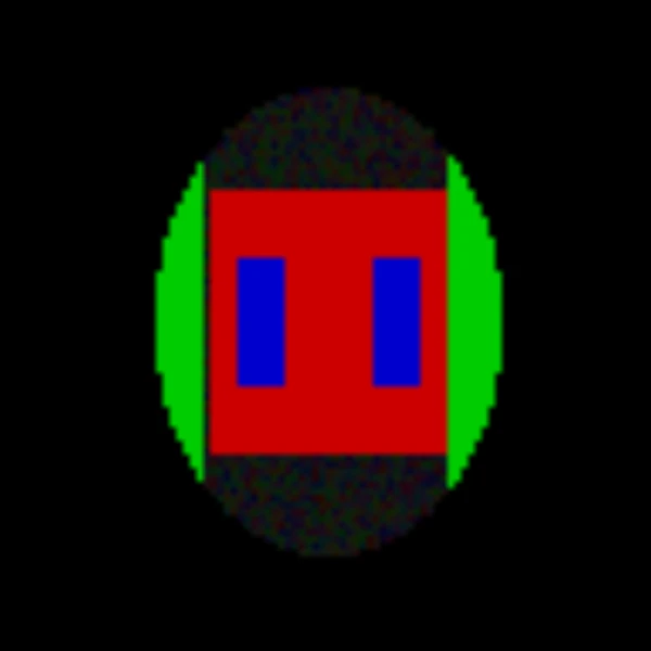 The axial DTI colours modulated by FA, darker where diffusion is isotropic