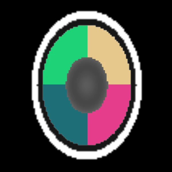 The same parcellation coloured from a lookup table